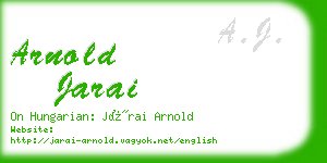 arnold jarai business card
